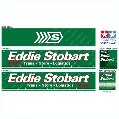 Tamiya 56302 1/14 Eddie Stobart Trailer Trans Store Logistics Side & Roof Decals • £47.64