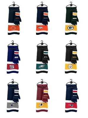 $11.99 • Buy NFL Knit Scarf And Glove Set - Pick Team