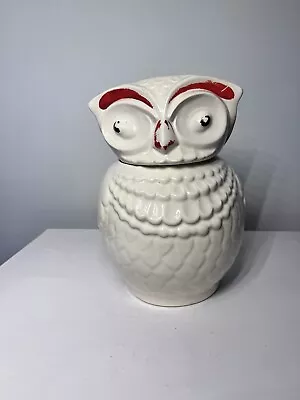 Vintage 1940's ~AMERICAN  BISQUE Pottery OWL Cookie Jar~ • $38.60