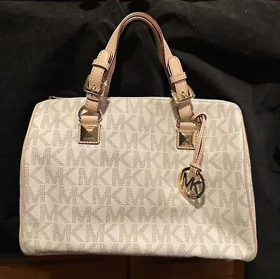 NWT Certified Authentic Michael Kors Signature Tan Leather Handbag Purse Bag • $45