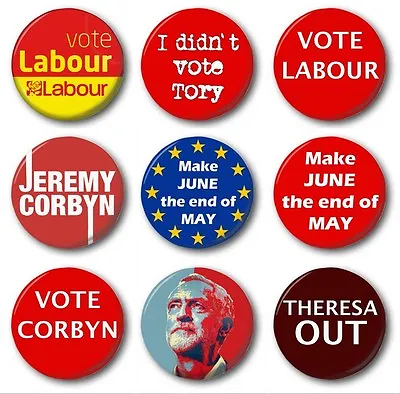 VOTE LABOUR  - 1  / 25mm Button Badge - Corbyn Brexit Election • £1.25