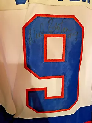 Neal Broten AUTOGRAPHED USA JERSEY 1980 MIRACLE ON ICE 80 GOLD NJ DEVILS SCC 95 • $99.99