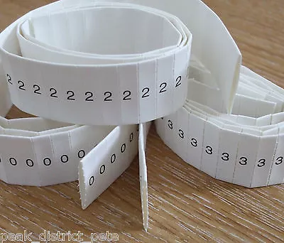 £2.30 • Buy Cable Markers, Heat Shrink, LARGE SIZE Tear Off, Choose Digit - HSMlargetearoff