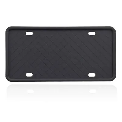 Black Silicone Rubber USA License Plate Holder Cover Frame Front Rear Universal • $26.90