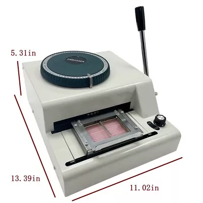 66 Characters Manual PVC Stamping Machine Card Embosser Convex Printer • $204.92