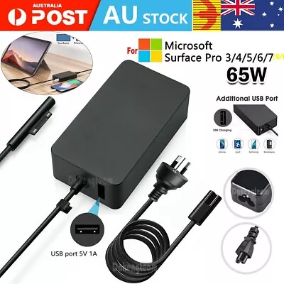 For Microsoft Surface Pro 2/3/4/5/6/7/8/9 AC Power Adapter Laptop Charger 44/65W • $22.79