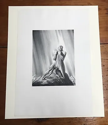 Rare Signed Rockwell Kent Hero Lithograph Print 1931 Modern Art Fine Condition • $725.99