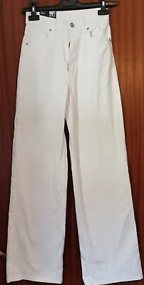 H&m Bnwt White High Waist Wide Leg Trousers Size 6 Bnwt • $15.56