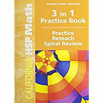 $12.13 • Buy Harcourt School Publishers Math: Practice/Reteach Workbook Student Edition...