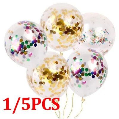 $1.42 • Buy 12inch Multicolor Confetti Balloon Foil Wedding Party Thickening Pear Balloons