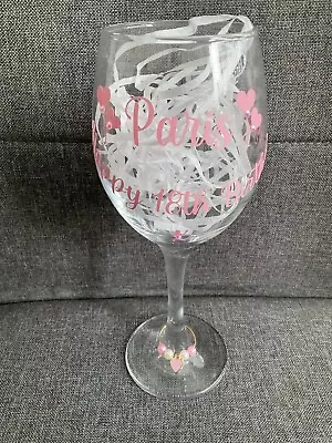 Personalised Glass Birthday 18th 21st 30th 40th 50th Etc  • £7