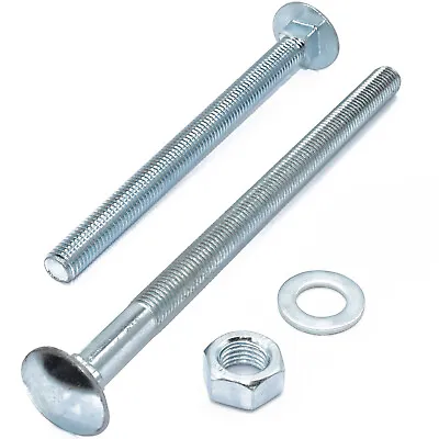 £9.69 • Buy M12 M16 Trade Price Zinc Cup Square Carriage Coach Bolts Inc. Nuts & Washers