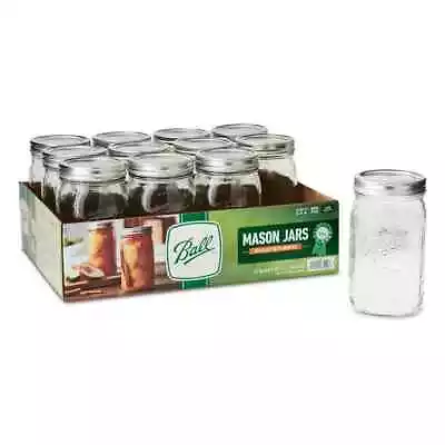 $24.19 • Buy Ball(R) Wide Mouth Mason Cannin Jars 12/Pkg-Quart, 32oz , Fast Shipping