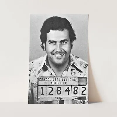 Pablo Escobar Prison Mugshot Jail Head Shots Black & White Wall Art Poster Print • $29