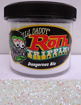 Lil Daddy Roth Metal Flake Dangerous Blu Trippin 2oz Jar Hot Rod Custom • $20.75