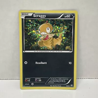 Scraggy 10/12 - 2012 McDonald's Promos Pokémon Card - HOLO MP/HP See • $3.99