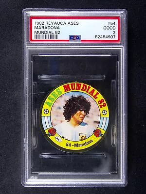 1982 Reyauca Ases Diego Maradona #54 Mundial 82 Die-Cut PSA Good 2 • $0.99