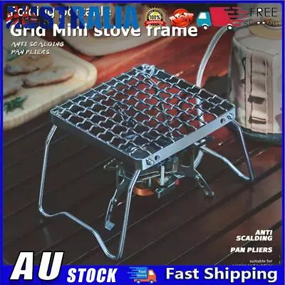 Folding BBQ Grill Rack Stainless Steel Baking Tray Bracket Barbecue Accessories  • $15.45