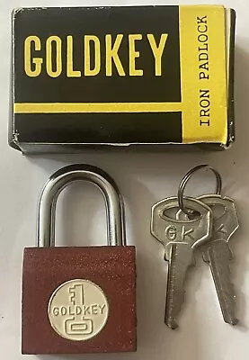 Vintage 1950s GoldKey Iron Padlock For Vending/Gumball Machines Amazing Quality! • $11.99