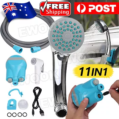 USB Rechargeable Shower Pump Water SparyPump Camp Car Caravan Portable Outdoor • $34.95