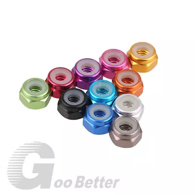 Aluminium Locking Nut Grade 4.8 Coloured Lock Nuts M2 M2.5 M3 M4 M5 M6 M8 • $1.99