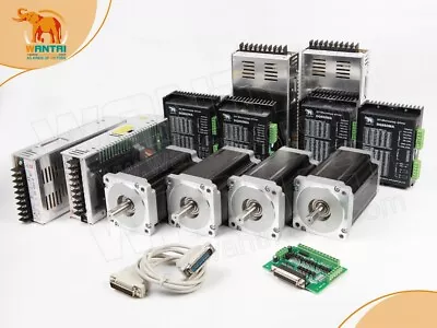  4 Axis Stepper Motor1232oz=8.7N.M  6A 14MMshaft&DQ860HA 7.8A Cnckit Plasma  • $437.10