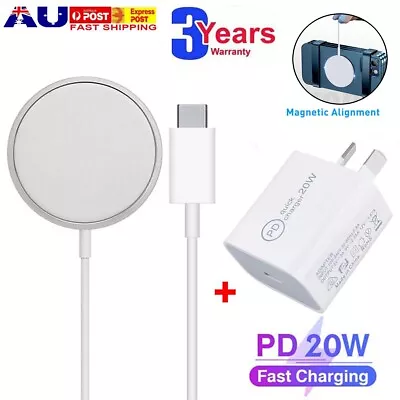 $11.99 • Buy Magsafe Wireless Charger For IPhone 14 13 12 Pro Max Magnetic Charging & Adapter