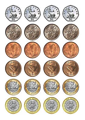 24 Coins  /   Money  Birthday  Ice/icing Edible Fairy/cup Cake/buns  Toppers • £4.25