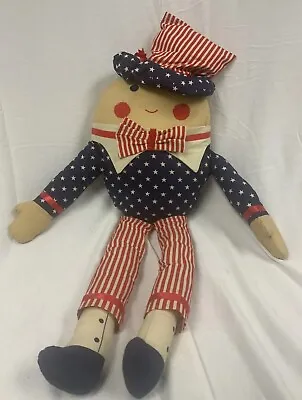 Patriotic Uncle Sam Humpty Dumpty Handmade Plush. 24  • $17.96