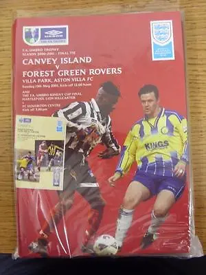 13/05/2001 FA Trophy Final: Canvey Island V Forest Green Rovers & FA Sunday Cup • £3.99