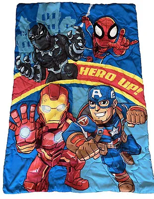 Jay Franco Marvel Superheroes Hero Up Toddler Bed Set - Comforter & Sheet Only • $21.99