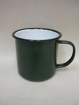 Falcon Enamel Mug Beaker Cup Tea Camping 8cm Green • £8.99