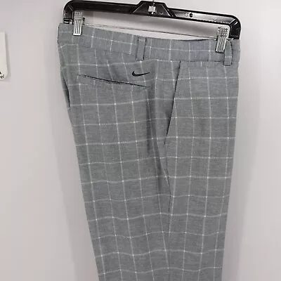 Men's Nike Golf Dri Fit Tour Performance Chino Pants Size 35 X 32 Stretch Plaids • $29.50