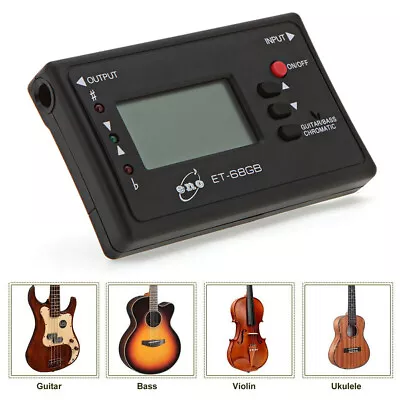 1/2 LCD Chromatic Tuner Guitar Electric Bass Mandolin Ukulele Violin Banjo Cello • $16.13