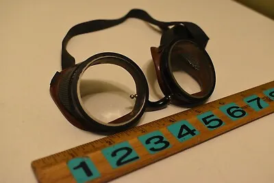 Vintage Steampunk Safety Industrial Motorcycle Clear Lens Goggles • $17.97