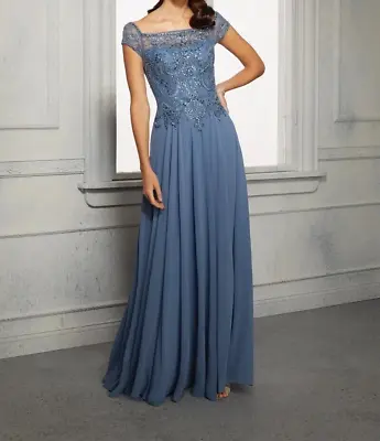 MGNY Madeline Gardner For NY By Mori Lee Dress 72419 Slate Sz. 16 (Sample) • $322.70