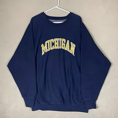 Steve And Barrys Sweater Mens XXL Blue Michigan Sweatshirt Pullover Casual Adult • $26