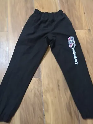 CANTERBURY JOGGERS TROUSERS 6 YEARS AGE Black Pink  Lined Zipped Leg Girls • £11