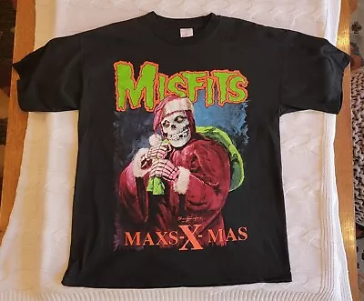 $350 • Buy Vintage Misfits Maxs-x-mas Double Sided T-shirt Xl 1996