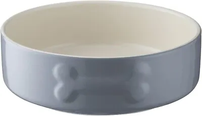 Mason Cash Lettered Dog Bowl Cane And Blue 18 Cm • £10