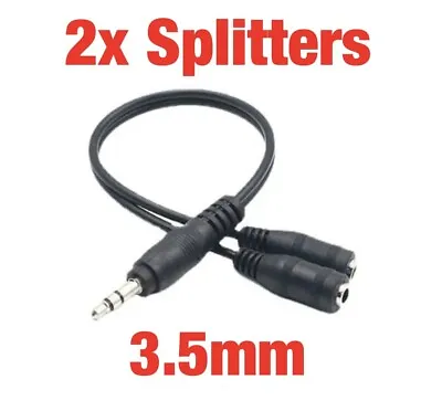 3.5mm Headphone Aux Stereo Y Splitter Double Adapter Jack For Ipod Iphone Audio • $5.95