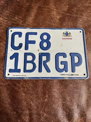 South Africa 🇿🇦 Motorcycle License Plate 🏍️ Gauteng CF8 1 BRGP • $39.95