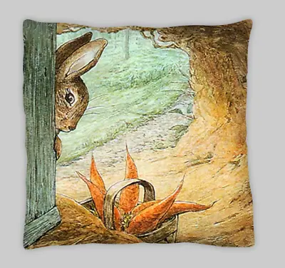 ( SALE) Beatrix Potter Style Peter Rabbit   Double Sided Cushion Covers 18X18 • £6.99