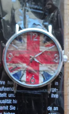 Union Jack For VE Day 2020 EIGER Watch - Leather Strap. Brand New In Packaging • £8