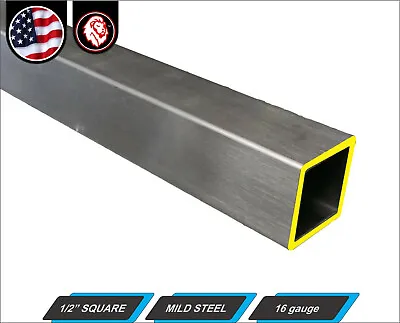 1/2  Square Metal Tube - Mild Steel - 16 Gauge - ERW - 11  Long • $3