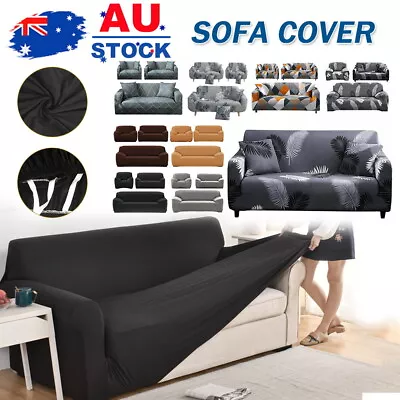 Sofa Covers 1/2/3/4 Seater High Stretch Lounge Slipcover Protector Couch Cover • $21.11