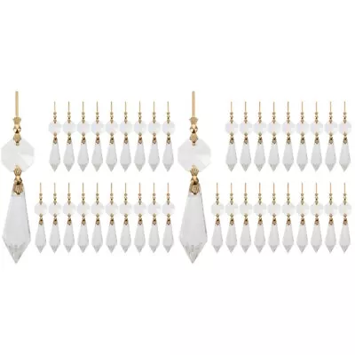 40 Pcs Crystals Replacement Chandelier Charm Prism Ornament Sun Shade • £14.85