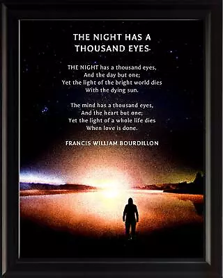 The Night Has Inspirational Motivational Poster Print Picture Or Framed Wall Art • $15.67