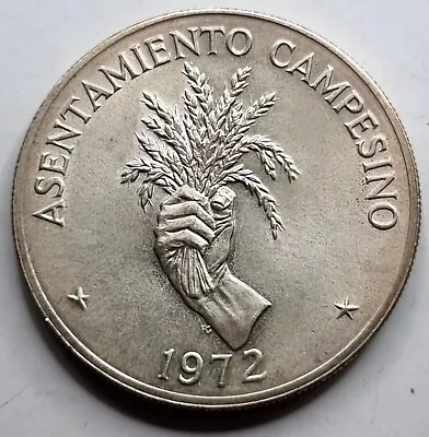 Panama 5 Balboa Silver Coin 1972 FAO - Peasant Settlements • $49
