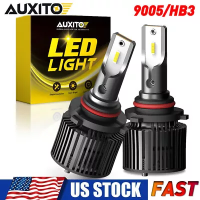 2pc 9005 HB3 LED Headlight Kit LED Bulb High Low Beam Super Bright 6000K 16000LM • $32.02